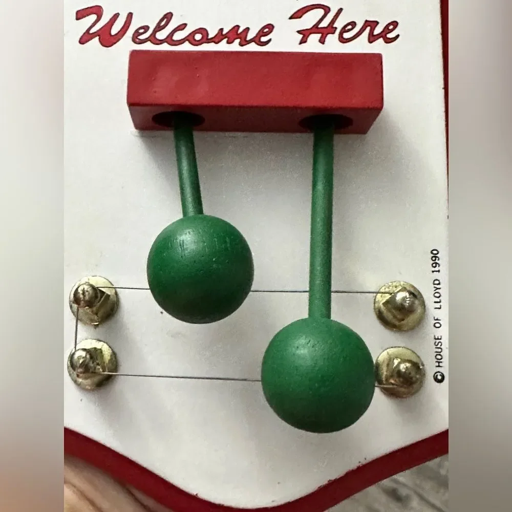 Vintage 1990 Santa Always Welcome Here Christmas Door Hanger House of Loyd